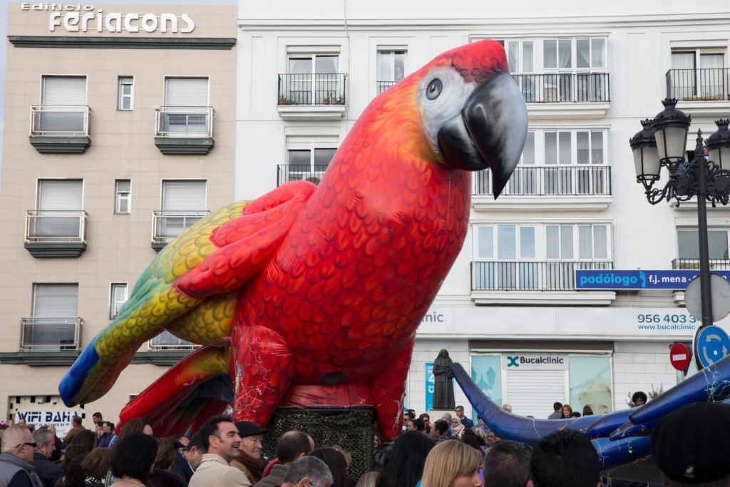 Brotóns amazonas guacamayo disfraz cabalgata