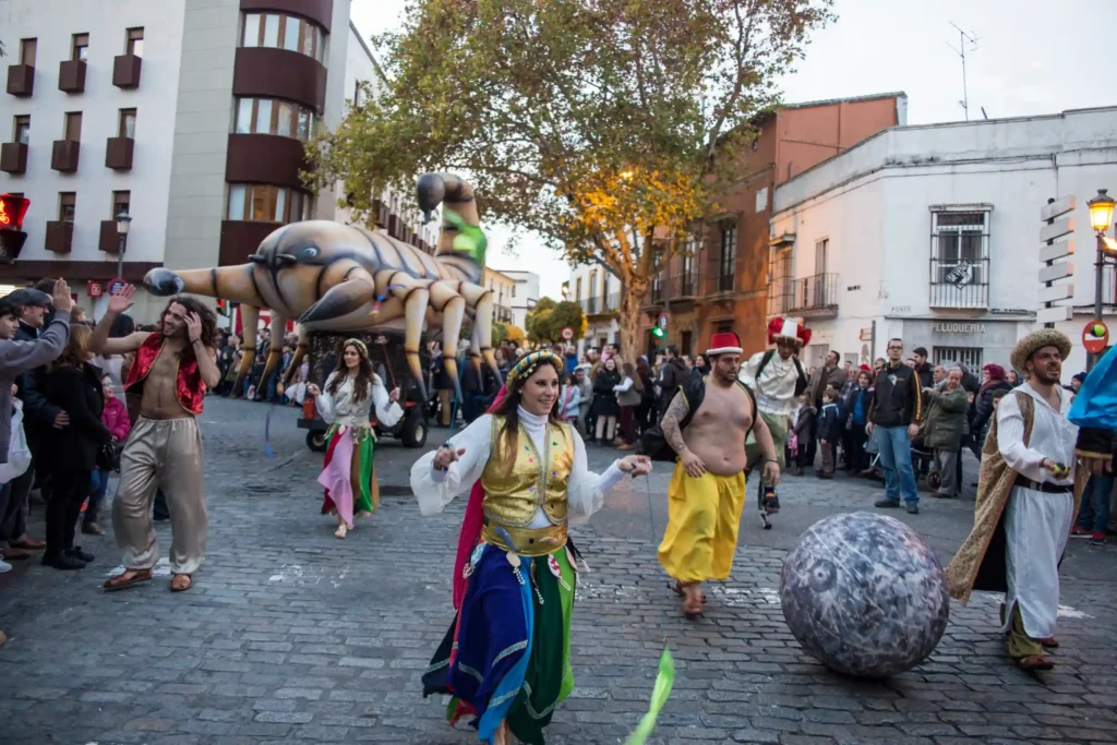 Brotóns arabia bailarina escorpión inflable pasacalles cabalgata